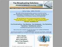 Tablet Screenshot of faxbroadcastingsolutions.com